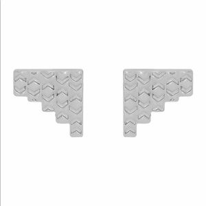 House of Harlow Iconic Etched Clip on Earrings.